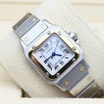 Cartier Santos Galbée 1567 (1999) - White dial 24 mm Gold/Steel case (1/8)