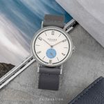 NOMOS Tangente 179.S24 (Onbekend (willekeurig serienummer)) - Beige wijzerplaat 38mm Staal (3/8)