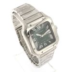 Cartier Santos WSSA0061 (2024) - Green dial 35 mm Steel case (2/6)