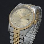 Rolex Datejust 36 16233 (1999) - Goud wijzerplaat 36mm Goud/Staal (7/7)