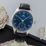 IWC Portuguese Automatic IW358305 (Unknown (random serial)) - Blue dial 40 mm Steel case (3/8)