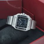 Cartier Santos WSSA0013 (2019) - Blue dial 40 mm Steel case (1/8)