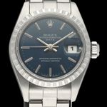 Rolex Oyster Perpetual Lady Date 69240 (1996) - Blue dial 26 mm Steel case (1/7)