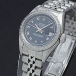 Rolex Oyster Perpetual Lady Date 69240 (1997) - Blauw wijzerplaat 26mm Staal (7/7)