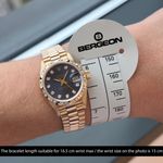 Rolex Lady-Datejust 69258 (1989) - Blue dial 26 mm Yellow Gold case (2/8)