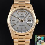 Rolex Day-Date 36 18238 (1988) - Silver dial 36 mm Yellow Gold case (1/8)