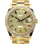 Rolex Day-Date 36 128348RBR (2022) - Diamond dial 36 mm Yellow Gold case (1/8)