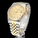 Rolex Datejust 36 16233G (1991) - Champagne dial 36 mm Gold/Steel case (2/8)