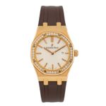 Audemars Piguet Royal Oak 67651OR.ZZ.D010CA.01 (2015) - Silver dial 33 mm Rose Gold case (5/6)