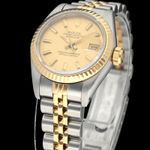 Rolex Lady-Datejust 69173 (1987) - Champagne dial 26 mm Gold/Steel case (6/8)