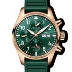 IWC Pilot Chronograph IW388110 (2024) - Groen wijzerplaat 41mm Roodgoud (1/1)