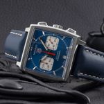 TAG Heuer Monaco CW2113 (2008) - Blue dial 38 mm Steel case (2/8)