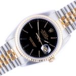 Rolex Datejust 36 16233 (1990) - Black dial 36 mm Gold/Steel case (1/8)