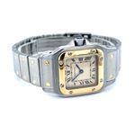 Cartier Santos 166930 (Unknown (random serial)) - White dial 24 mm Gold/Steel case (2/8)
