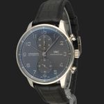 IWC Portuguese Chronograph IW371431 (2016) - Grijs wijzerplaat 41mm Witgoud (1/8)