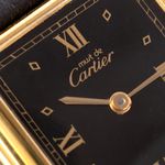 Cartier Tank Vermeil 59005 (1990) - Zwart wijzerplaat Onbekend Zilver (6/7)