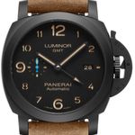 Panerai Luminor 1950 3 Days GMT Automatic PAM01441 (2026) - Zwart wijzerplaat 44mm Titanium (1/1)