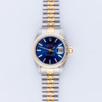 Rolex Lady-Datejust 69173 (1990) - Blue dial 26 mm Gold/Steel case (3/8)