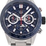 TAG Heuer Carrera Heuer-02T CBG2A11.BA0654 (Unknown (random serial)) - Blue dial 45 mm Steel case (2/2)