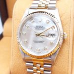 Rolex Datejust 36 16233 (2001) - Pearl dial 36 mm Gold/Steel case (6/8)