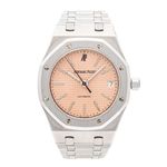 Audemars Piguet Royal Oak 14790ST (2000) - Roze wijzerplaat 36mm Staal (1/6)