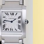 Cartier Tank Française WSTA0074 (2023) - Silver dial 32 mm Steel case (5/8)