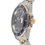 Rolex Submariner Date 16613 (1991) - Blue dial 40 mm Gold/Steel case (6/8)