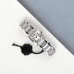 Cartier Tank Française WSTA0005  (2020) - Silver dial 30 mm Steel case (2/8)