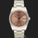 Rolex Oyster Perpetual Date 115200 (2010) - Roze wijzerplaat 34mm Staal (3/8)