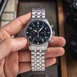 IWC Pilot Chronograph IW377704 (Onbekend (willekeurig serienummer)) - Zwart wijzerplaat 43mm Staal (4/8)