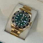 Rolex GMT-Master II 116718LN (2021) - Green dial 40 mm Yellow Gold case (8/8)