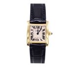 Cartier Tank Française 1820 (Unknown (random serial)) - White dial 25 mm Yellow Gold case (1/5)