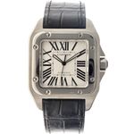 Cartier Santos 100 2656 (Unknown (random serial)) - White dial 38 mm Steel case (1/3)