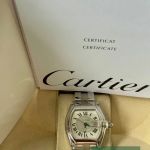Cartier Roadster W62000V3 (2010) - Zilver wijzerplaat 38mm Staal (7/7)
