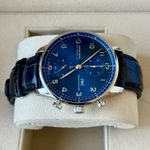 IWC Portuguese Chronograph IW371491 (2018) - Blue dial 41 mm Steel case (4/7)