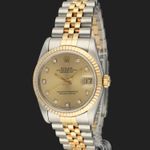 Rolex Datejust 31 68273 (1987) - Champagne dial 31 mm Gold/Steel case (1/8)