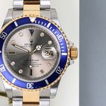 Rolex Submariner Date 16613LB (1999) - Blauw wijzerplaat 40mm Goud/Staal (5/8)