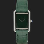 Cartier Tank WSTA0115 (2025) - Groen wijzerplaat 26mm Staal (2/8)