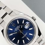 Rolex Datejust 41 126300 (2024) - Blue dial 41 mm Steel case (3/8)