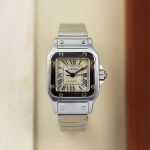 Cartier Santos Galbée 2423 (2001) - Zilver wijzerplaat 24mm Staal (3/7)