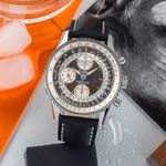 Breitling Montbrillant Datora A21330 (2008) - Zwart wijzerplaat 43mm Staal (1/8)