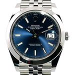 Rolex Datejust 41 126300 (2022) - Blue dial 41 mm Steel case (1/8)