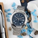 Omega Speedmaster Date 3513.82.00 (1999) - Blauw wijzerplaat 39mm Staal (1/8)