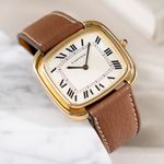 Cartier Vintage 9705 (1970) - Wit wijzerplaat 35mm Geelgoud (2/8)