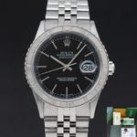 Rolex Datejust Turn-O-Graph 16264 (2001) - Black dial 36 mm Steel case (1/8)