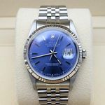 Rolex Datejust 36 16234 (1995) - Blue dial 36 mm Steel case (3/8)