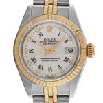 Rolex Lady-Datejust 69173 (1987) - White dial 26 mm Gold/Steel case (1/8)