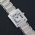 Cartier Tank Française 2404 (Unknown (random serial)) - Silver dial 25 mm White Gold case (1/8)