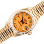 Rolex Lady-Datejust 79178 (1997) - Orange dial 26 mm Yellow Gold case (1/8)