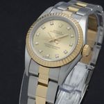 Rolex Oyster Perpetual 76193 (1999) - Gold dial 26 mm Gold/Steel case (6/7)